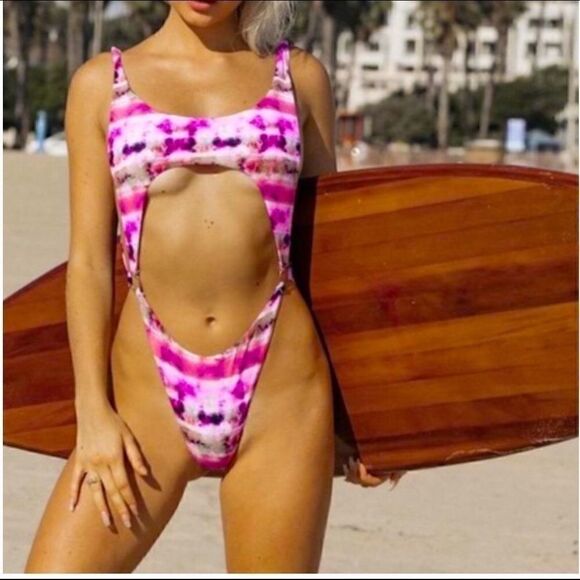 Chloe Rose Sun chaser one piece tie-dye swimsuit. - Picture 1 of 5